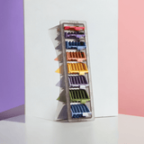 8 st färgglada distanskammar från Wahl nr 1-8 (3/6/10/13/16/19/22/25 mm)